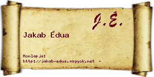 Jakab Édua névjegykártya